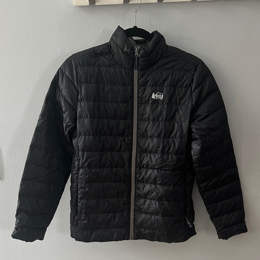 REI Kids’ 650 Black Down Puffer Jacket - L 14-16
